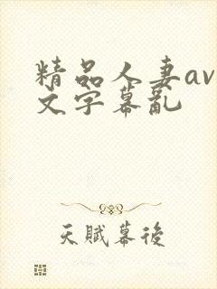 精品人妻av中文字幕乱