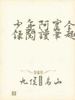 少年阿宾全文目录阅读笔趣阁