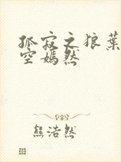 孤寂之狼叶凡司空嫣然