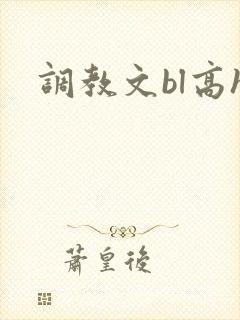 调教文bl高h封面