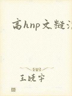 高hnp文糙汉