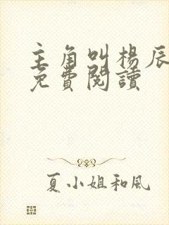 主角叫杨辰小说免费阅读封面