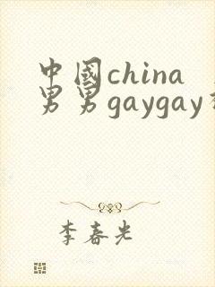 中国china男男gaygay视频