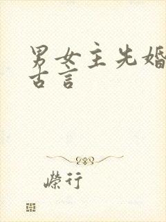 男女主先婚后爱古言