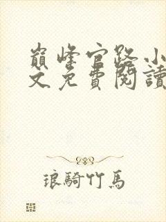 巅峰官路小说全文免费阅读无弹窗封面