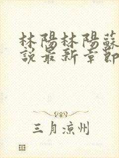 林阳林阳苏颜小说最新章节