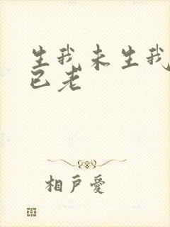 生我未生我生君已老封面