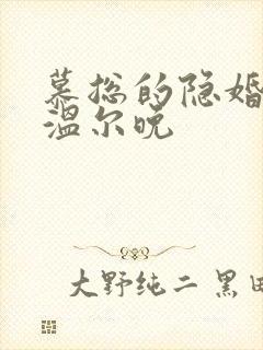 慕总的隐婚罪妻温尔晚