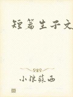 短篇生子文封面