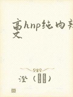 高hnp纯肉辣文