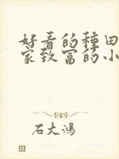 好看的种田文发家致富的小说推荐