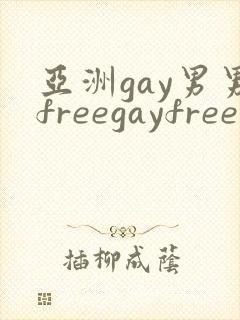 亚洲gay男男freegayfree