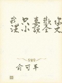 我只喜欢你的人没小说全文免费阅读封面