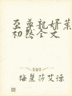 至尊龙婿叶辰萧初然全文