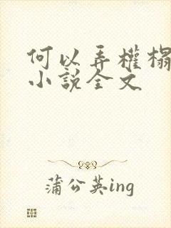 何以弄权榻上欢小说全文