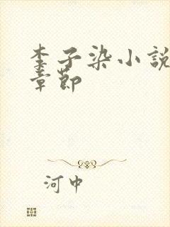 李子染小说最新章节封面