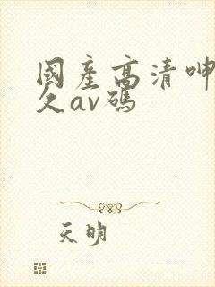 国产高清呻吟久久av码