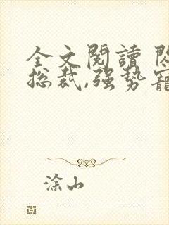 全文阅读 闪婚总裁,强势宠