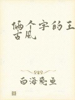 俩个字的王者名古风