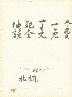 他犯了一个错小说全文免费阅读