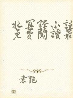 北冥锋小说全文免费阅读最新章节