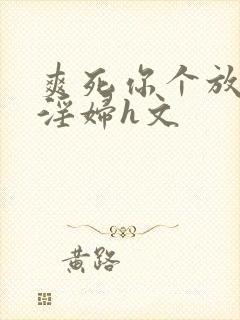 爽死你个放荡小淫妇h文