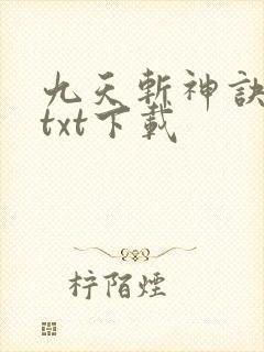 九天斩神诀完本txt下载封面