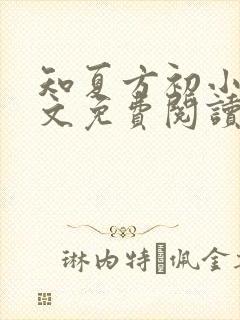 知夏方初小说全文免费阅读最新章节