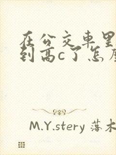 在公交车里c弄到高c了怎么办