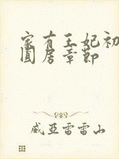 家有王妃初长成圆房章节