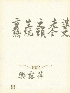 重生之老婆孩子热炕头全文txt下载