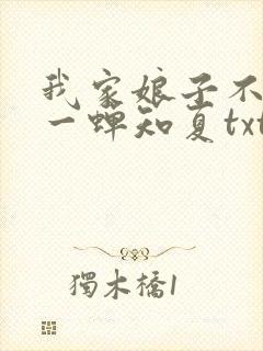 我家娘子不对劲一蝉知夏txt下载