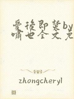 爱后即焚by林啸也全文免费阅读笔趣阁封面