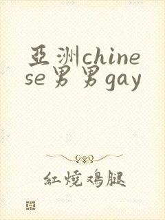 亚洲chinese男男gay