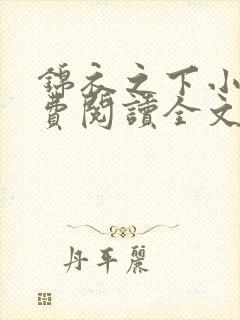 锦衣之下小说免费阅读全文无删减