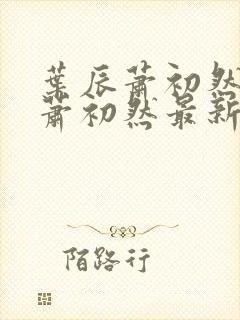 叶辰萧初然叶辰萧初然最新