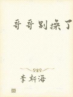 哥哥别操了小说封面