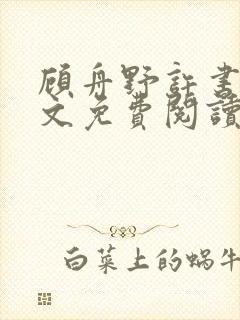 顾舟野许书意全文免费阅读最新章节封面