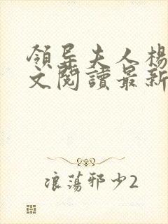 领导夫人杨姨全文阅读最新章节封面