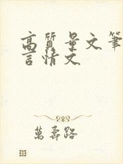 高质量文笔好的言情文