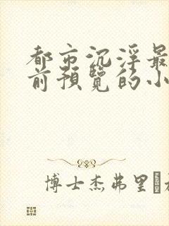 都市沉浮最快超前预览的小说3030