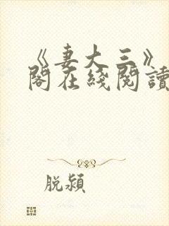 《妻大三》笔趣阁在线阅读