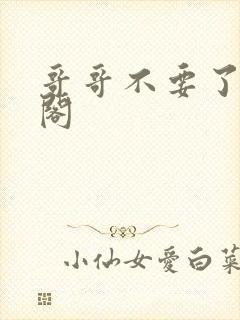 哥哥不要了笔趣阁