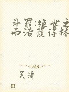 斗罗:绝世之霍雨浩获得林动传承封面