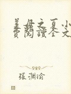 美母之夏小说免费阅读全文最新章节