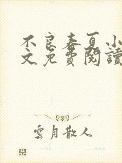 不良春夏小说全文免费阅读最新章节