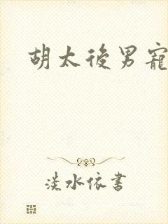 胡太后男宠小说