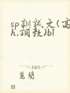 sp训诫文(高h,调教)bl封面