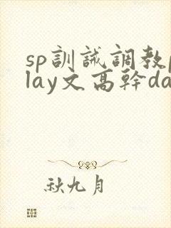 sp训诫调教play文高干daddy男男