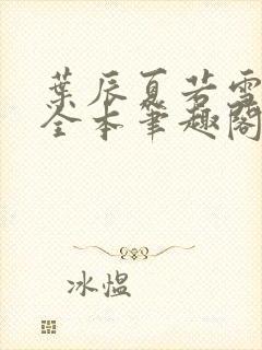 叶辰夏若雪孙怡全本笔趣阁封面